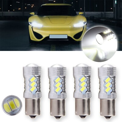 #ad 4x 60WLED 6000K 1156 BA15S 15 SMD White Turn Signal Tail Light US Stock $10.29