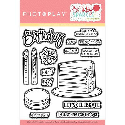 #ad PhotoPlay Etched Die Birthday Sparkle $17.98