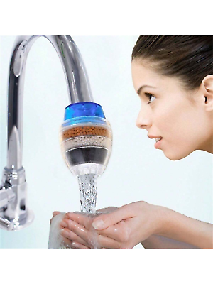 #ad 1Pc Water Tap Filter Splash Proof Activated Carbon Kitchen Shower Head Faucet Pu $8.68