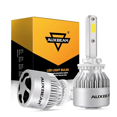 #ad 2PCS AUXBEAM 8000LM 72W 880 881 893 LED COB Fog Light Kit 6000K Cold White Bulbs $21.99