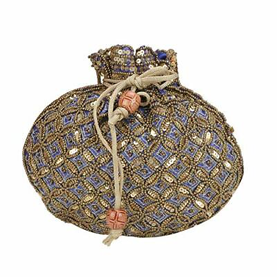 #ad New Traditional Ethnic Women Potli Clutch Bag Handbag $46.10