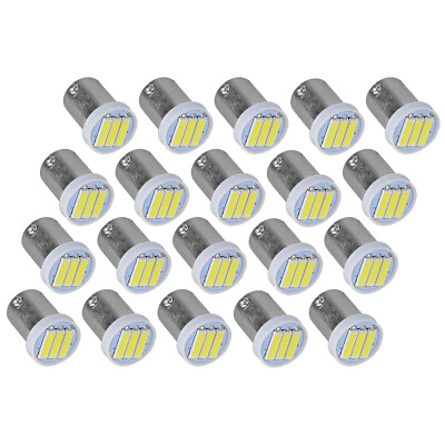 #ad 20x Dome Map Light Side Marker Bulb White BA9S T4W 7020 LED New $8.36