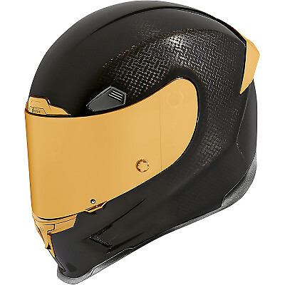 Icon Airframe Pro Carbon Gold Motorcycle Riding Street Racing Fullface Helmet $550.00
