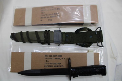 #ad US Military Issue IMPERIAL M6 Knife Bayonet with M8A1 Scabbard Set A1A $199.95