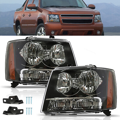 #ad Fit for 07 08 2014 Chevy Avalanche Suburban Tahoe Halogen Headlights LH RH $58.67