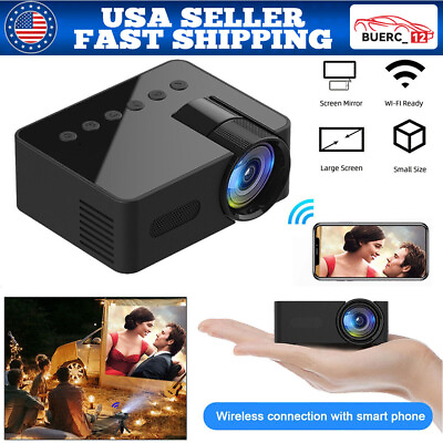 #ad Mini Portable Projector 1080P HD Video Home Theater Home Cinema Phone Projector $31.58
