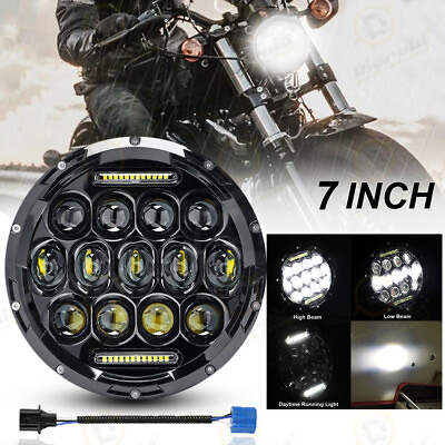 #ad DOT 7quot; inch LED Hi Low Beam Headlight DRL for Yamaha V Star 650 XVS650A Classic $30.99