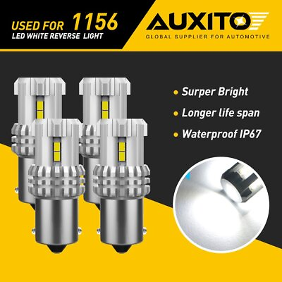 #ad 4x AUXITO 1156 LED Back up Light BA15S Brake Parking Bulbs 6000K Pure White G $20.99