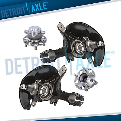 #ad 4pc Front Steering Knuckles Real Wheel Hub Bearings for 2013 2015 Honda Accord $277.80