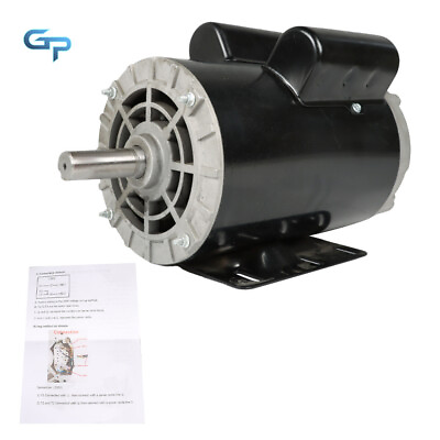 #ad Electric Motor 3HP 3450RPM Compressor Duty 56 Frame 1 Phase 115 230V 5 8quot; Shaft $210.18