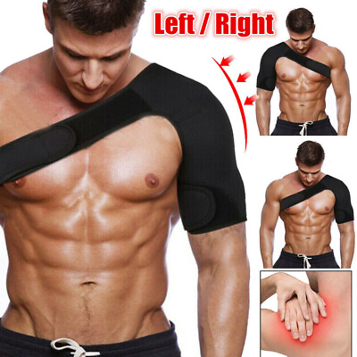 #ad Shoulder Brace Rotator Cuff Pain Relief Support Adjustable Belt Sleeve Sprains $6.98
