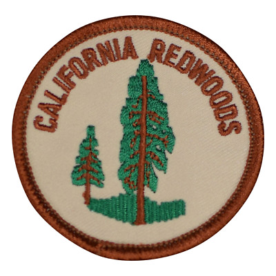 #ad Small California Redwoods Patch Sequoias CA Nature Tree Badge 2quot; Iron on $2.99