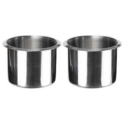 #ad 2x Stainless Steel Cup Drink Holders for Marine Boat Car Truck Camper RV $8.69