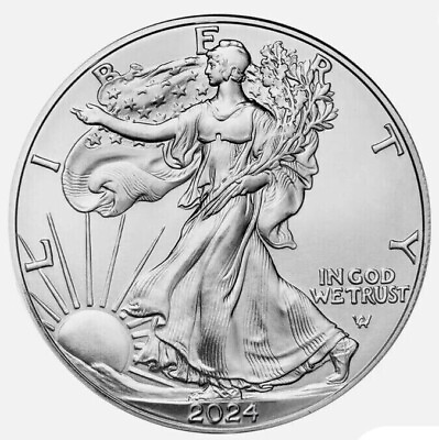 #ad 2024 $1 American Silver Eagle 1 oz BU $26.87