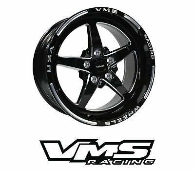 #ad VMS Racing Drag Wheel 5 Spoke V Star 17x9 5X114.3 35 ET 5x4.5quot; 6.4” BS $219.95