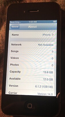 #ad Apple iPhone 4s Black Verizon A1387 16GB GSM CDMA Very Good IOS 6.1.2 $54.88
