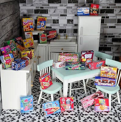 #ad Dollhouse Miniature Food 15 random pieces FURNITURE NOT INCLUDED $16.00