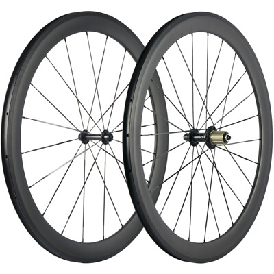 Factory Sales 700C Carbon Wheelset Clincher 50mm Carbon Bicycle Wheel Road Bike $315.00