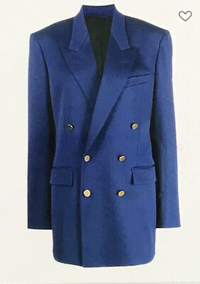 #ad BALENCIAGA Double Breasted Wool Blazer Jacket Size 38 FR Brand New C $550.00