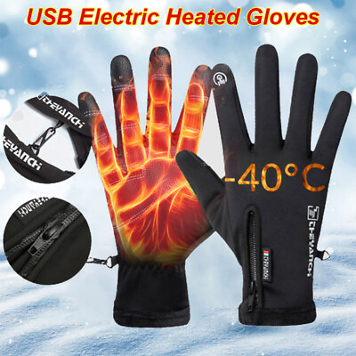 Cycling Gloves Motorcycle Riding Hiking Snow Glove USB Electric Heated Glove US $21.99