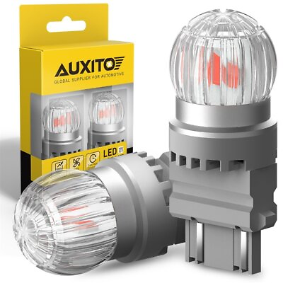 #ad AUXITO Pure Red LED Stop Brake Tail Light Bulbs 3157 4157 3057 3156 3457 3757 2X $14.99