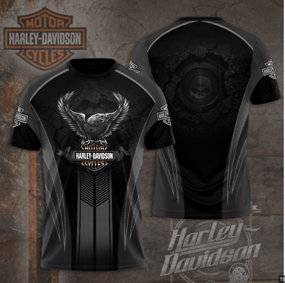 #ad Hot Harley Davidson T Shirt 3D Top Gift Men#x27;s Limited Editio SIZE S 5XL New $22.99