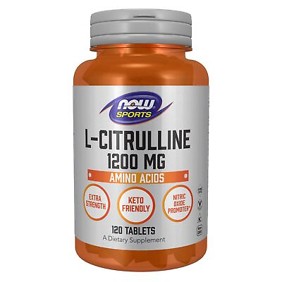 #ad NOW FOODS L Citrulline Extra Strength 1200 mg 120 Tablets $21.98