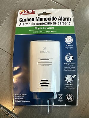 #ad Kidde 120vac Plug In Carbon Monoxide Detector $14.99