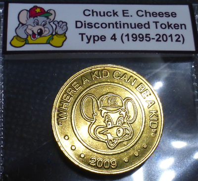 #ad #ad Chuck E. Cheese Token Type 4 1995 2012 Chucky Cheese#x27;s Great Gift Idea Cute $4.77