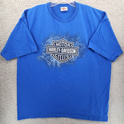#ad #ad Harley Davidson T Shirt Mens Sz XL Blue Powertrain Operations Menomonee Falls WI $9.98