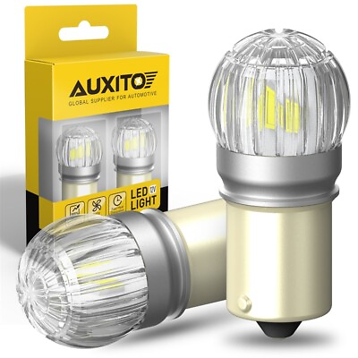 #ad AUXITO 1156 BA15s LED Reverse Backup Light Bulbs Super Bright White 6000K 2800LM $13.99