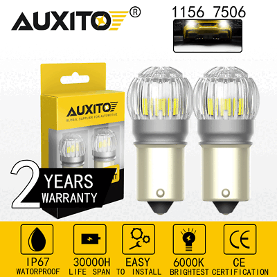 #ad AUXITO 1156 LED Bulbs Reverse Light 2800 Lumens Extremely Bright BA15S 7506 P21W $13.99