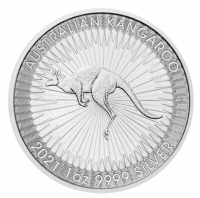 #ad 2021 Australian Fine Silver Kangaroo $1 Coin BU In Stock $24.99