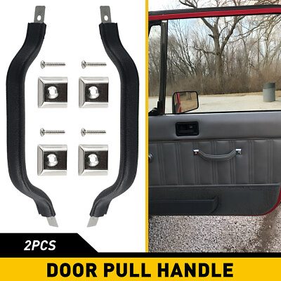 #ad 2x Interior Door Handle Strap Pull For Jeep CJ5 CJ7 8 Wrangler YJ 55009801K EOA $19.94