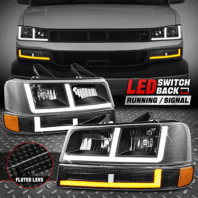 #ad Switchback F LED DRL For 03 24 Chevy Express GMC Savana 1500 3500 Headlights $122.88