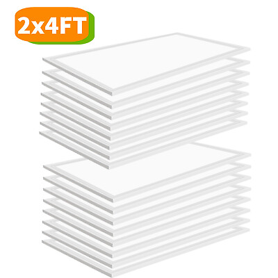 #ad 2x4 FT LED Flat Panel Troffer Light 75W 8400LM Drop Ceiling Lights 5000K White $127.63