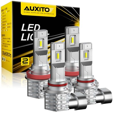 #ad 4x AUXITO 9005H11 LED Headlight Bulbs Conversion Kit High Low Beam Bright White $39.99