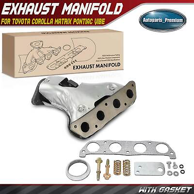 #ad New Exhaust Manifold with Gasket for Toyota Corolla Matrix Pontiac Vibe L4 1.8L $102.69