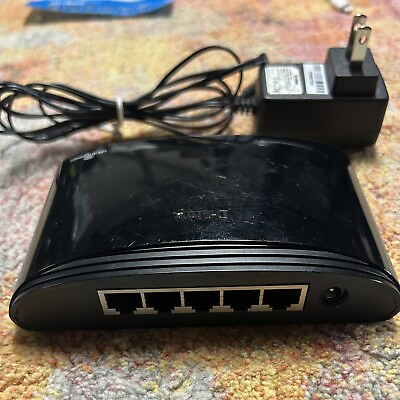 #ad D Link DGS 1005G 5 Ports External Ethernet Switch w Power Supply Adapter Tested $12.00