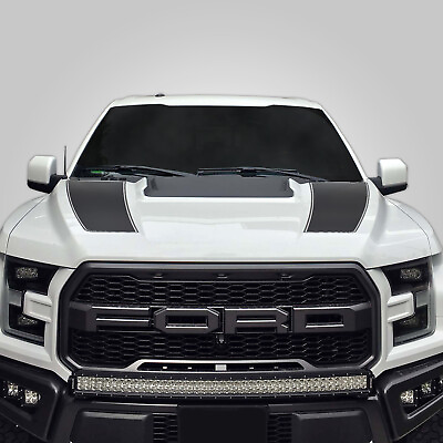#ad #ad Hood Race Stripe kit for 2017 2018 2019 Ford Raptor F 150 Graphics Decals GREY $88.95