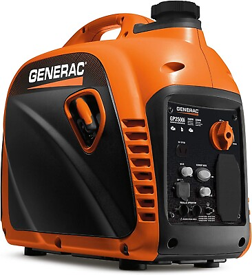 Generac 8250 GP2500i 2500 Watt Gas Powered Portable Generator CARB Compliant $485.00