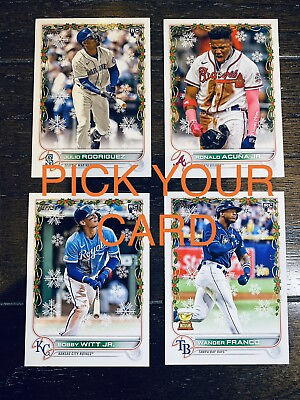 2022 Topps Holiday COMPLETE YOUR SET Base Singles YOU PICK #HW1 HW200 RC amp; Vets $1.09