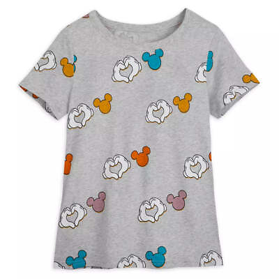 #ad Disney I Love Mickey Mouse Heart Hands T Shirt for Women $12.99