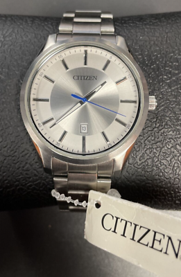 #ad Citizen BI1030 53E Analog Quartz Men#x27;s Silver Dial Stainless Steel Date Watch $61.55