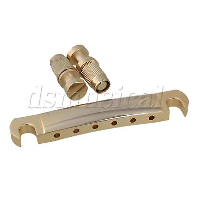 #ad GOLD GUITAR TAILPIECE W STUDS FOR ELECTRIC GUITAR $7.58