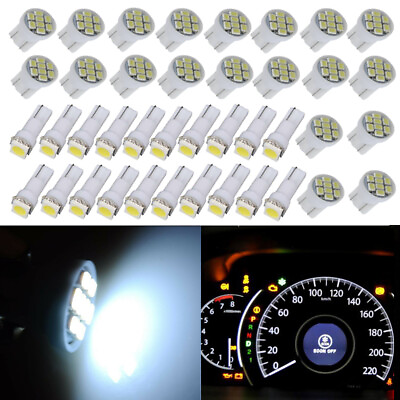 #ad 40x White 194 T10 amp; T5 74 Instrument Cluster Dashboard Cluster Panel Light bulbs $8.98