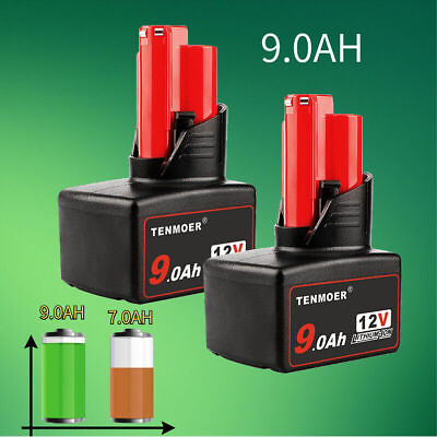 #ad 2X For Milwaukee For M12 12V Lithium 9.0Ah Extended Capacity Battery 48 11 2401 $24.99