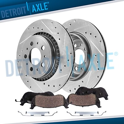 #ad Front Drilled Brake Rotors Brake Pads for 2010 2011 2012 2013 2014 Volvo XC90 $126.37
