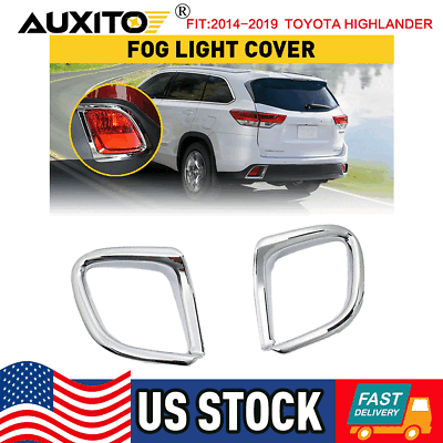 #ad For Toyota Highlander 2014 2019 Rear Fog Lamp Light Cover Trim Garnish Chrome $17.99