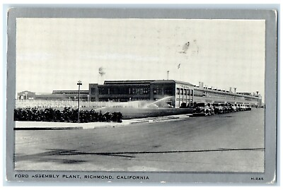 #ad c1942 Ford Assembly Plant Classic Cars Richmond California CA Vintage Postcard $8.42